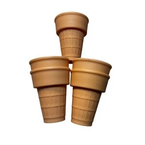 Reusable Silicone Ice Cream Cones Brand Castle‎ Set of 5 Bowls Cups Kids Summer